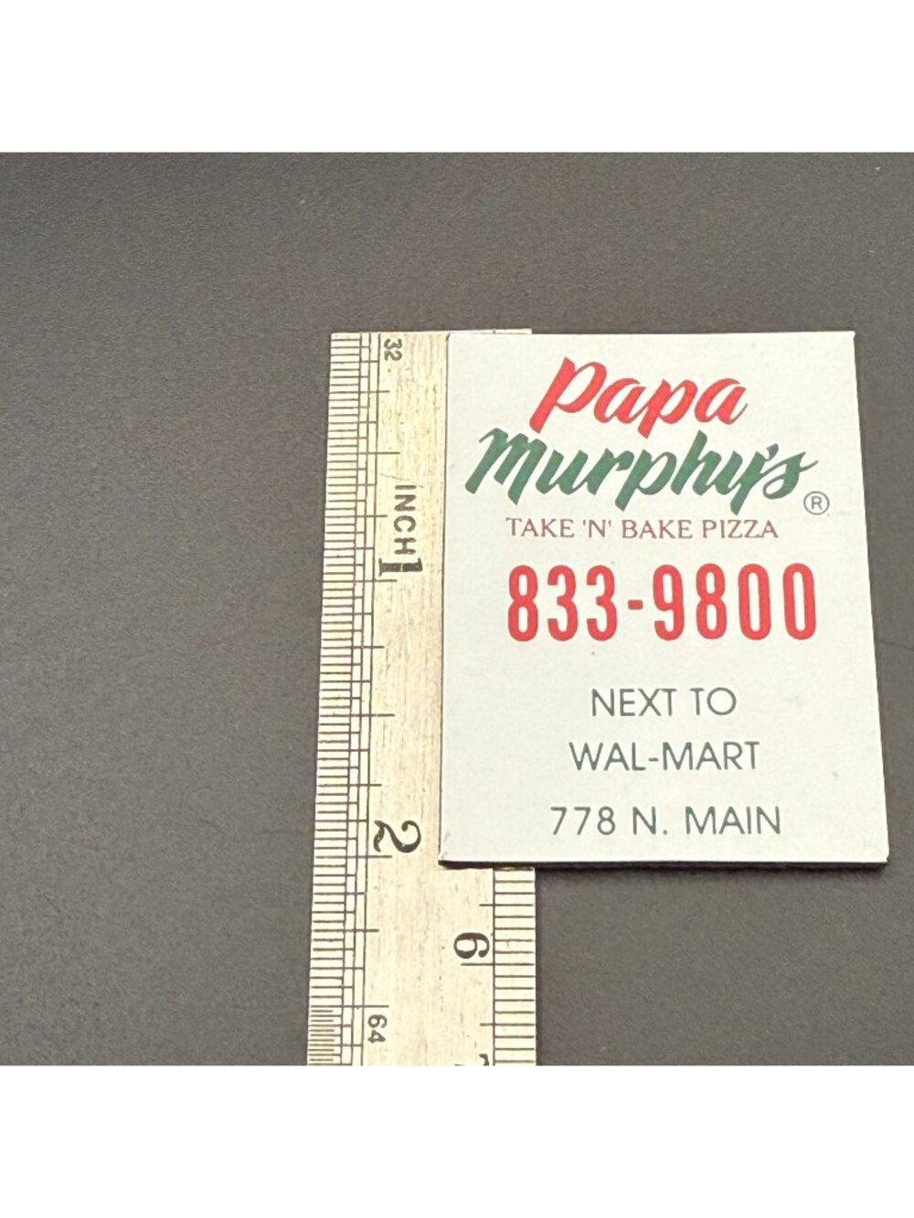 Papa Murphy's Promo Fridge Magnet TakeNBake Pizza 2" x 2"